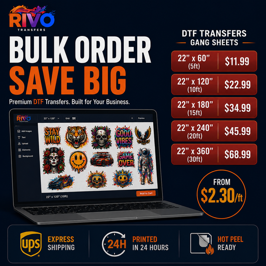 Bulk Order DTF Transfers