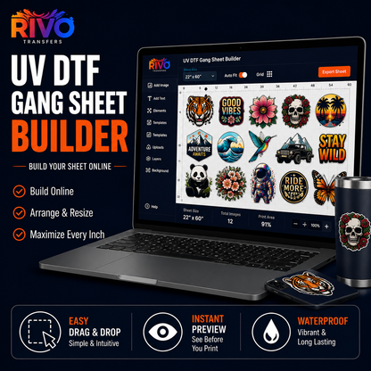 UV DTF 3D Stickers Gang Sheet Builder