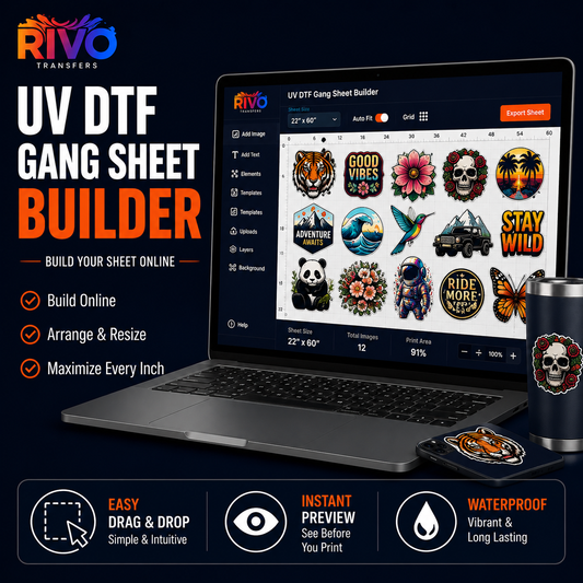 UV DTF 3D Stickers Gang Sheet Builder