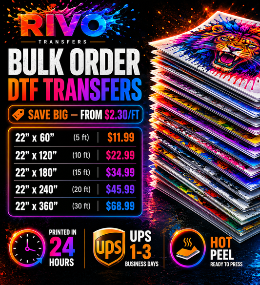 Bulk Order DTF Transfers